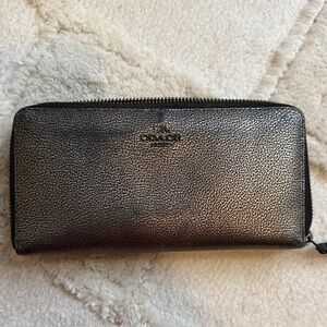 Coach Black Metallic Wallet